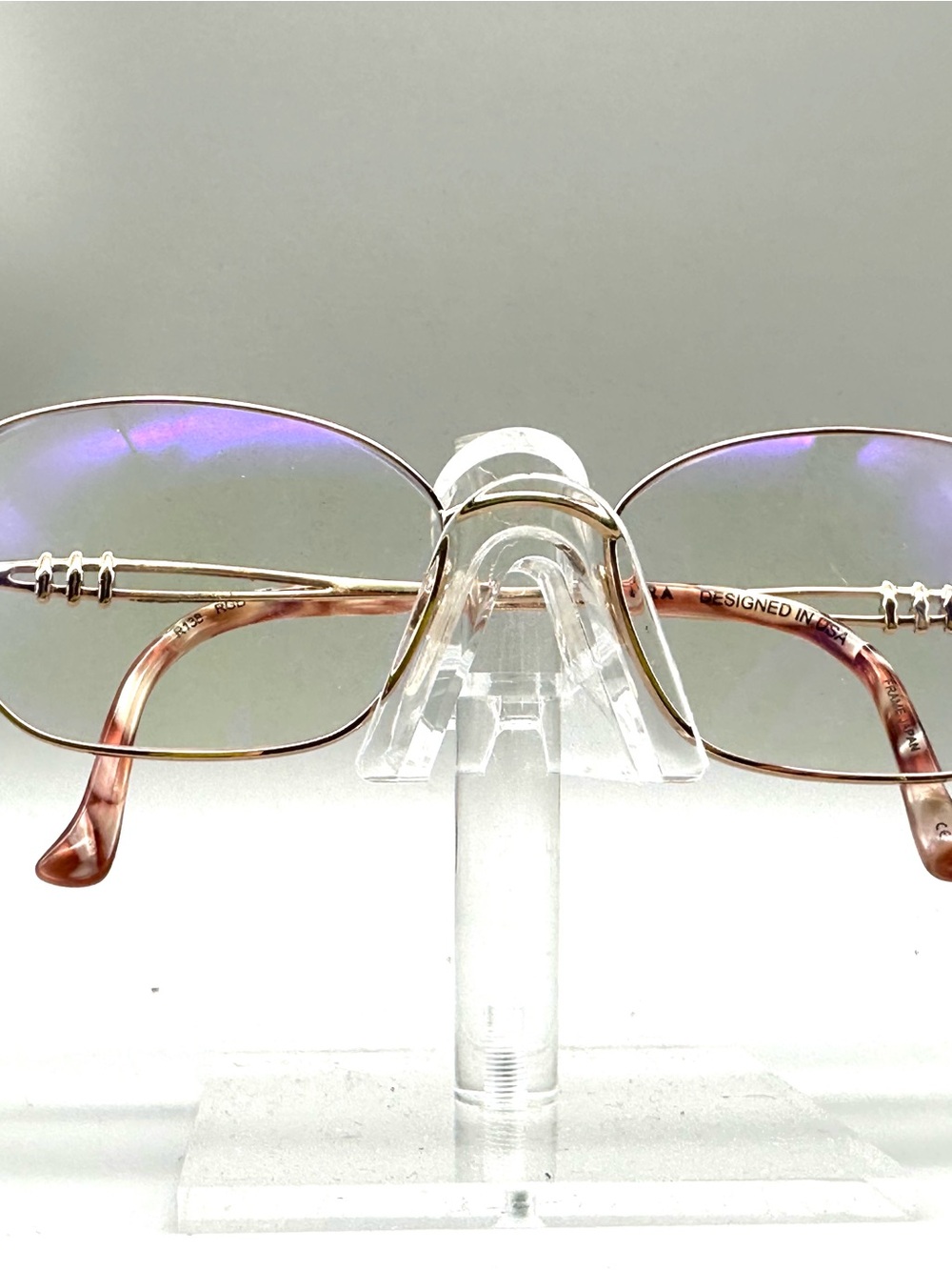 Tura R138 RGD Rose Gold Metal Eyeglasses Frames Women 53-17-140 Japan Designer